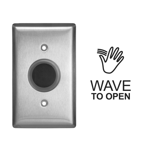 SUREWAVE SS PLATE WIRED 1 RELYTOUCHLESS HAND WTO LIGHT RING - Push Buttons